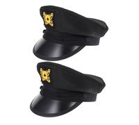 Didiseaon 2pcs Elegant Captain Hats for Women Nautical Sailor Hat Costume Accessories for Parties Cosplay Boating and Performances Stylish Embroidered Design for All Genders