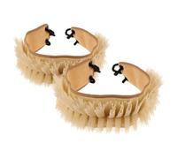 Didiseaon 2pcs Exfoliating Back Scrubber for Shower Double-Sided Bath Towel with Handles Long Strip Design Deep Clean Washcloths for Back Exfoliating Supplies Rayon Fabric Beige