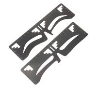 Didiseaon 2pcs Eyebrow Ruler Stainless Steel Kit Stencil for Women Brow Shape and Positioning Tool
