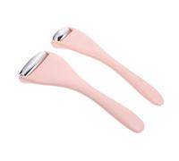 Didiseaon 2pcs Facial Massage Roller Facial Roller Anti Aging Face Massager Facial Lift Tool Eye Manual Roller for Lady Skincare Tool Eye Massager Ice Roller Stainless Steel Pink