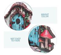 Didiseaon 2pcs Fairy Door Wall Decals for Wall Decor Creative Fairy Tale Craft Stickers Elf Door Ornaments for Nursery Kindergarten DIY Decoration
