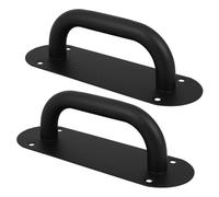 Didiseaon 2pcs Fire Door Handle Black Stainless Steel Push Pull Plate Commercial Door Handle Pull 45mm Short Hole Spacing 128mm Long Hole Spacing