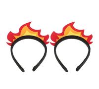 Didiseaon 2pcs Flame Headbands for Women Lightweight Non-woven Fabric Hair Accessories No Collapse Design, for Photo Props and Themed Events Festival Party Supplies