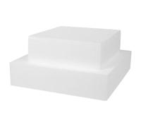 Didiseaon 2pcs Foam Cake Models Lightweight Square and Spherical Shapes for Cake Decorating Practice and Holiday Parties Wedding Dummy Decoration