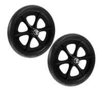 Didiseaon 2pcs Front Wheel Replacements Wheelchair Tires Multipurpose Universal Wheel Light Rolling Stainless Steel Plastic Rubber Indoor Use Drive Wheelchair Replacement Parts Chic Simple