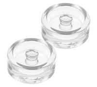 Didiseaon 2Pcs Glass Fermenting Weights for Wide Mouth Jars Reusable Pickling Jar Weights for Kimchi Sauerkraut Sourdough Starter Safe and Easy Grip