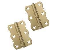 Didiseaon 2pcs Golden Brass Piano Hinges Heavy Duty Self Supporting Folding Hinges for Music Stands Bookshelves Cabinets with Enhanced Durability and Silent Operation