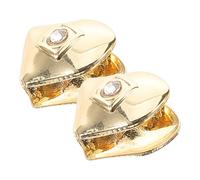 Didiseaon 2Pcs Golden Tooth Sleeves with Rhinestones Hip Hop Decorative Teeth Jewelry Grills for Rappers Durable Material for Hip Hop Culture Lovers