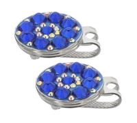 Didiseaon 2pcs Golf Hat Clip Golf Bag Clips Hat Clips Crystal Hat Clips Golf Bag Markers Women Golf Ball Markers Golf Cap Clip Hat Clip Marker Golf Marker Glass