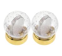 Didiseaon 2PCS Graduation Party Globe DIY Photo Frame with Double Sided Picture Insert Plastic Paper Material Desktop Display for School Photo Snow Globe Displays