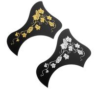 Didiseaon 2pcs Guitar Pickguard for Acoustic Guitar from Scratching Made of Pvc Material Silver and Gold Impact Protection