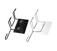 Didiseaon 2pcs Hair Dryer Holder Wall Hanging Hooks No Drill Sticky Hair Dryer Bracket Wall Mounted Hanger Elegant Storage Rack for Home Barbershop Salon