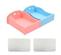 Didiseaon 2pcs Hamster Cooling Bed Board with Pvc Material, Reusable and Stable Area to Lay, Comfortable Design for Small Animals Relaxing and Napping in Summer