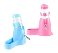 Didiseaon 2pcs Hamster Water Bottle with Stand 80Ml Silent Small Animal Water Dispenser for Squirrels Bunnies Chinchillas Mouse Cage Feeding Supplies