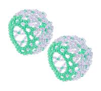 Didiseaon 2pcs Handmade Crystal Beaded Net Bag for Ballet Dancers Elastic Hair Net for Buns Cute Hair Accessories for Women and Girls Dance and Skating Use