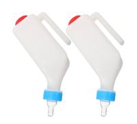 Didiseaon 2pcs Hanging Small Animal Milk Feeder Bottles with Handle for Lambs Calves Piglets Handsfree Feeding Livestock Breeding Nursing Supplies