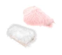 Didiseaon 2pcs Heart Shaped Gauze Mat Soft Nail Photo Backdrop Acrylic Polyester Plush Mat Versatile Nail Art Tool for Home Salon