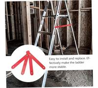 Didiseaon 2pcs Heavy Duty Aluminum Attic Ladder Hinge Replacement Red Painted Tie Rod Step Ladder Joint Connector for Indoor Wall Brackets and DIY Repairs