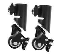 Didiseaon 2pcs Heavy Duty Speaker Tripod Swivel Caster Wheels Tube Silent Rolling Mobility for Audio Stands High Load Capacity and Stable Support Uneven Surfaces