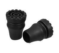Didiseaon 2pcs Heavy Duty Walking Cane Tips Non-Slip Rubber Replacement for Seniors Sticks Crutches Feet Accessories Black Anti-Skid Safety Feet Pads