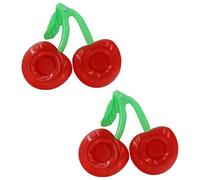 Didiseaon 2pcs Inflatable Cherry Shape Floating Cup Holder PVC Drink Pool Party Decorations Summer Beach Swimming Pool Accessories