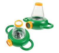 Didiseaon 2pcs Insect Observation Box with Magnifier Plastic Exploration Viewer for Nature Study Cognitive Skill Development and Collecting Bugs Leaves Flowers and Minerals