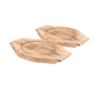 Didiseaon 2pcs Iron Plate Heat Insulation Pads with Non Slip Rubber Base BBQ Table Protectors for Stone Grill Casserole Tray Outdoor Camping Multi Use Heat Mats