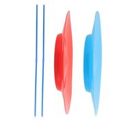 Didiseaon 2pcs Juggling Plates with Sticks for Beginners and Circus Performance Easy to Learn for Boys and Multifunctional Juggling Trick Props with Elegant Red and Blue Design