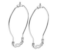 Didiseaon 2pcs Lamp Shade Adapter Chrome Harp with Shade Attaching Finial for Table and Floor Lamps Complete Installation Accessories for Enhanced Home Lighting