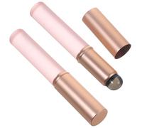 Didiseaon 2pcs Lipstick Applicator Portable Lip Brush Comfortable to Hold Skin-friendly Aluminum and Silicone for Makeup Enthusiasts and Novice Users Travel Use with Protective Cap