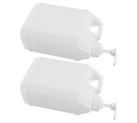Didiseaon 2pcs Liquid Pump Dispenser Empty Bottles for Shampoo Large Capacity 2.5l White Plastic Multipurpose Storage Container for DIY Use