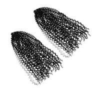 Didiseaon 2pcs Locs Crochet Hair Braids Curly Ends Wig Marley Twist Hair Extensions Braiding