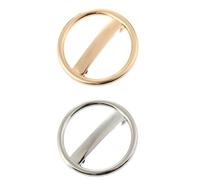 Didiseaon 2pcs Metal Circle Hair Clips Spring Hairpin Set Geometric Hair Barrettes for Women for Styling and Daily Use