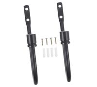 Didiseaon 2pcs Metal Curtain Holdbacks Wall Mounted Hooks for Drapes Bright Black Curtain Tiebacks for Living Bedroom Bathroom Stable and Stylish