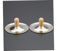 Didiseaon 2Pcs Metal Finger Cymbals Portable Hand Cymbals with Bright Sound for Belly Dance Orchestra and Party Performances Lightweight Musical Instrument for Musicians the Go