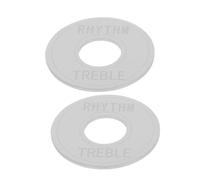 Didiseaon 2pcs Metal Guitar Toggle Switch Washer Rings Control Plate for Rhythm Treble Label Enhanced Switching Experience Fit for Electric Guitars