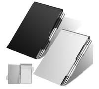 Didiseaon 2pcs Metal Pocket Notepad with Pen Attachment, Write on Both Sides and Prevents Bleed, Portable Paper Notebook for School and Office Use
