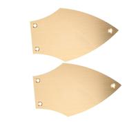Didiseaon 2pcs Metal Truss Rod Cover Guitar Accessories for Bass Guitar Neck Plate Replacement Design for Electric Headstock Plate Gold Truss Rod Holder