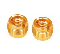 Didiseaon 2pcs Microphone Clip Connecting Screw Adapter Female to Male Thread Lightweight Design Compatible with Mic Stands and Audio Devices Gold Finish