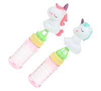 Didiseaon 2pcs Mini Bubble Wands Unicorn Design Bubble Blowing for Indoor Outdoor Play Fun Gift Random Color