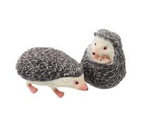 Didiseaon 2PCS Mini Hedgehog Figurines Sturdy Wildlife Animal Models for Cute Tiny Ornaments for Fairy Garden Cake Toppers DIY Moss Decorations Educational Cognitive Playset