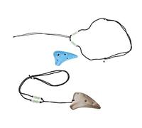 Didiseaon 2pcs Mini Ocarina for Boys and Girls Beginner Practice Instrument Decorative Music Necklace