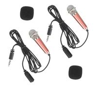 Didiseaon 2pcs Mini Portable Microphones for Singing and Recording Lightweight Tiny Vocal Mics Compatible with Phone Tablet Computer Ktv Gift