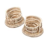 Didiseaon 2pcs Miniature Roman Colosseums Ancient Architecture Models 2.95x2.55x1.77in Resin Aquarium Landscape Home Decor Accent for Fish Tank and Offices