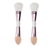 Didiseaon 2pcs Multifunctional Makeup Brush Blusher Highlighter Revolution Brushes for Cheeks Cosmetics Tool Dual Headed for Beginners