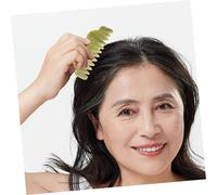 Didiseaon 2pcs Natural Jade Hairdressing Tools Lightweight Scalp Massage Combs for Head Blood Flow Stimulation Static Design Daily Hair Care and Health Improvement