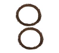 Didiseaon 2pcs Natural Rattan Vine Wreaths Handwoven Twig Rings for DIY Christmas Wedding Party Decor Lightweight Rustic Garland Base for Front Door Wall Hanging Sustainable Craft Supplies