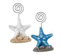 Didiseaon 2pcs Note Holders Mediterranean Style Desktop Memo Clamps Sea Star Clips for Office Desk Decor Holder Nautical Decoration