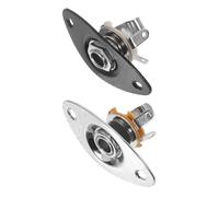 Didiseaon 2pcs Oval Guitar Input Jack Socket Plate Metal Construction for Electric Guitar and Bass Optimized Sound Transmission Easy Installation Professional Replacement Parts