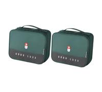Didiseaon 2pcs Oxford Cloth-Lined Organizer Bag Family Medicine Storage Box Pouch